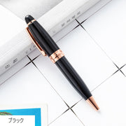 ボールペン ペン 太め 文具 文房具 筆記用具 筆記具 ステーショナリー クリップ付き おしゃれ 上品 きれいめ かわいい シンプル プレゼント ギフト 贈り物 景品 黒 白 ローズ 橙 ピンク 青 黄 紫 緑