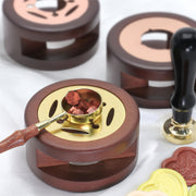シーリングワックス炉 単品 1個 シーリングスタンプ用品 キャンドルホルダー 封蝋 ろうそく フ木目 ナチュラル 溶解 DIY ハンドメイド
