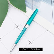ボールぺン 単品 繰り出し式 ペン 筆記具 文房具 キラキラ ビーズ入り 景品 記念品 ステーショナリー 可愛い おしゃれ ブラウン グレー イエロー パープル