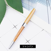 ボールぺン 単品 繰り出し式 ペン 筆記具 文房具 キラキラ ビーズ入り 景品 記念品 ステーショナリー 可愛い おしゃれ ブラウン グレー イエロー パープル