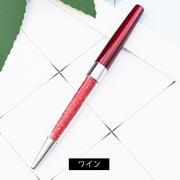 ボールぺン 単品 繰り出し式 ペン 筆記具 文房具 キラキラ ビーズ入り 景品 記念品 ステーショナリー 可愛い おしゃれ ピンク ホワイト ブルー ブラック