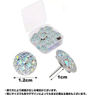 画鋲 30個セット 押しピン がびょう 箱入り キラキラ 輝く 便利 かわいい おしゃれ 壁面装飾 ポスター 文房具