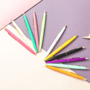 ボールペン 4本セット ノック式 クリップ付き 文房具 文具 筆記用具 事務用品 軽量 スリム 学校 オフィス 会社 シンプル