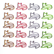 クリップ 10個セット ペーパークリップ ゼムクリップ 猫 ネコ メモクリップ 文房具 文具 事務用品 シンプル おしゃれ かわいい 雑貨 金属製 メタルカラー ステーショナリー 学校 オフィス