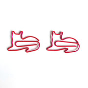 クリップ 10個セット ペーパークリップ ゼムクリップ 猫 ネコ メモクリップ 文房具 文具 事務用品 シンプル おしゃれ かわいい 雑貨 金属製 メタルカラー ステーショナリー 学校 オフィス