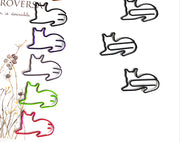クリップ 10個セット ペーパークリップ ゼムクリップ 猫 ネコ メモクリップ 文房具 文具 事務用品 シンプル おしゃれ かわいい 雑貨 金属製 メタルカラー ステーショナリー 学校 オフィス