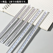 定規 三角柱 15cm 20cm オフィス 事務用品 文房具 製図 透明 クリア 3D立体 直線 直尺 ルーラー 測定スケール