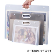 バッグ型ファイルケース 収納ケース 大容量 4K A2 大きめ アート ポスター 絵画 収納バッグ 持ち手付き ポスター 持ち運び スケッチ フォト 図面 書類 ドキュメントホルダー 作品 新聞 保管