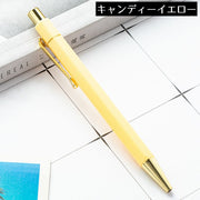 ボールペン 同色3本セット ノック式 六角形軸 クリップ付き 文房具 筆記用具 事務用品 軽量 バイカラー 学校 オフィス 会社