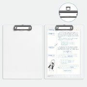 クリップボード 2枚組 バインダー クリップファイル A4 縦型 透明 クリア 文房具 事務用品 ビジネス オフィス 書類 資料収納