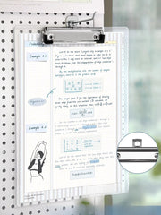 クリップボード 2枚組 バインダー クリップファイル A4 縦型 透明 クリア 文房具 事務用品 ビジネス オフィス 書類 資料収納