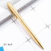 ボールペン 単品 ペン クリップ付き 筆記具 文房具 メタル ゴールドカラー シルバーカラー ローズ 金属製 景品 記念品 繰り出し式 高級感 ステーショナリー