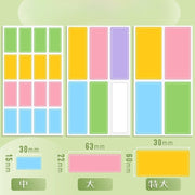 ラベルシール 名前シール ネームシール 防水 耐水 四角 手書き ステッカー カラフル かわいい 水筒 入学セット 小学校 幼稚園 保育園
