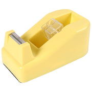 テープカッター 文房具 オフィス用品 小型 コンパクト 小さめ セロハンテープ対応 マスキングテープ対応 無地 イエロー ピンク ブルー シンプル カジュアル ポップ 可愛い キュート おしゃれ