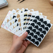 フォトコーナーシール 24ピース 三角 コーナーステッカー 写真 アルバム 手帳 日記 スクラップ デコレーション 装飾 DIY