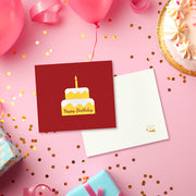 バースデーカード グリーティングカード 手紙 誕生日 HAPPYBIRTHDAY メッセージカード 立体 3D ケーキ ポップアップ 飛び出す かわいい おしゃれ お祝い