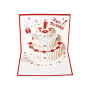 バースデーカード グリーティングカード 手紙 誕生日 HAPPYBIRTHDAY メッセージカード 立体 3D ケーキ ポップアップ 飛び出す かわいい おしゃれ お祝い