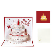 バースデーカード グリーティングカード 手紙 誕生日 HAPPYBIRTHDAY メッセージカード 立体 3D ケーキ ポップアップ 飛び出す かわいい おしゃれ お祝い