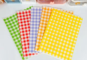 紙袋 ラッピング袋 5枚セット 封筒 ラッピング用品 ギフト袋 包装 ペーパーバッグ 引き出しパーティション ギンガムチェック 格子柄 おしゃれ かわいい 小物整理 プレゼント ギフト イベント