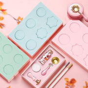 シーリングスタンプ用シリコンモールド テンプレート スタンプガイド 文房具 シーリングスタンプ用品 ハンドメイド用品 手芸雑貨 6連 スター 丸形 ラウンド 六芒星 八芒星 シンプル カジュアル 可愛い キュート おしゃれ