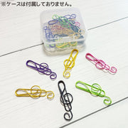 クリップ 10個セット ペーパークリップ ゼムクリップ 音符 音楽 ト音記号 文具 文房具 おしゃれ かわいい 事務用品 ステーショナリー オフィス 学校