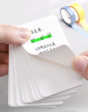 単語カード 100枚入り メモ帳 メモ用紙 メッセージカード フラッシュカード 文房具 英単語 暗記 学校 勉強 無地 白紙