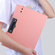 クリップボード バインダー ファイル A4 二つ折り 横型 書類入れ 文房具 事務用品 ビジネス オフィス 資料収納 無地 マット 単色 シンプル 挟む