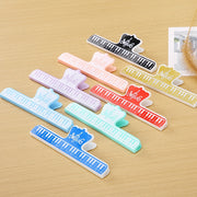 楽譜クリップ 譜面用クリップ メモリ付き メモ用クリップ 定規 ものさし ブッククリップ ペパークリップ 鍵盤 ピアノ 譜面台 ストッパー めくれ防止 お洒落 可愛い お揃い 部活 学生