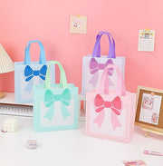 ギフトバッグ 同色2枚セット ギフト袋 手提げ袋 ショッピングバッグ ラッピング用品 包装用品 リボン かわいい おしゃれ プレゼント 誕生日 記念日 お祝い