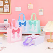 ギフトバッグ 同色2枚セット ギフト袋 手提げ袋 ショッピングバッグ ラッピング用品 包装用品 リボン かわいい おしゃれ プレゼント 誕生日 記念日 お祝い