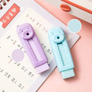 消しゴム スライド式 スティック型 カッター型 カラー 色付き かわいい キッズ 子供 大人 文房具 文具 便利
