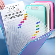 ファイルケース ドキュメントファイルホルダー A4収納 バッグ型書類ケース 13ポケット持ち運び 書類 ファイル 大容量 ビジネス 仕事 学校 ファイルバッグ 持ち手 じゃばら型 アコーディオン型
