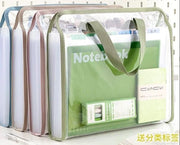 ドキュメントファイル A4 ファイルケース 蛇腹 じゃばら 13ポケット 約500枚 書類ケース 文具 事務用品 バッグ型 大容量 持ち手付き 横型 仕切り シンプル 便利