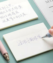 クリア付箋 ふせん 付箋 透ける 半透明 メモ 50枚 四角形 文房具 文具 トレース ステーショナリー シンプル 事務用品 勉強 学習 会議