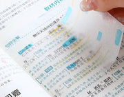 クリア付箋 ふせん 付箋 透ける 半透明 メモ 50枚 四角形 文房具 文具 トレース ステーショナリー シンプル 事務用品 勉強 学習 会議