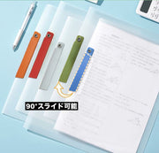 クリップファイル クリアファイル A4 スライドクリップ式 文房具 文具 ファイル 事務用品 学用品 バインダー 挟む 簡単 学生 オフィス 整理整頓 収納 保管 シンプル 便利