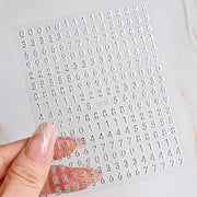 ネイルシール ネイルステッカー 1枚 ネイルアート セルフネイル デコパーツ 貼るだけ簡単 数字 ナンバー 3D 立体 おしゃれ