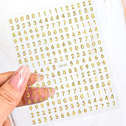 ネイルシール ネイルステッカー 1枚 ネイルアート セルフネイル デコパーツ 貼るだけ簡単 数字 ナンバー 3D 立体 おしゃれ
