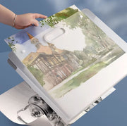 バッグ型ファイルケース 2個セット A3 A2 収納ケース アート ポスター 絵画 収納バッグ 持ち手付き 持ち運び 200枚収納可 スケッチ フォト 図面 書類 ドキュメントホルダー