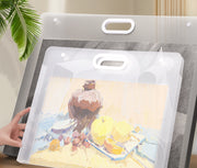 バッグ型ファイルケース 2個セット A3 A2 収納ケース アート ポスター 絵画 収納バッグ 持ち手付き 持ち運び 200枚収納可 スケッチ フォト 図面 書類 ドキュメントホルダー