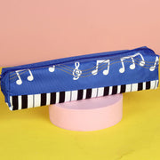 ペンケース 筆箱 筆記具入れ 文房具 ペン入れ 小物入れ ピアノ 鍵盤 音符 四角形 長方形 スクエア コンパクト ファスナー おしゃれ 可愛い