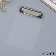 クリップボード バインダー クリップファイル A6 縦型 半透明 クリア 文房具 事務用品 ビジネス オフィス 書類 資料収納