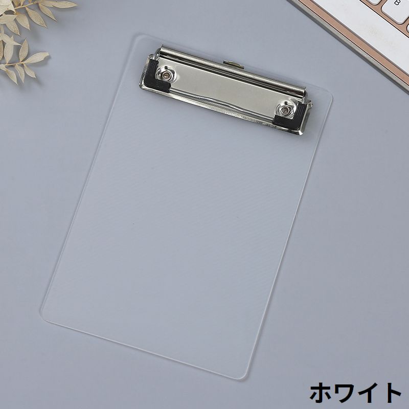 クリップボード バインダー クリップファイル A6 縦型 半透明 商品画像2