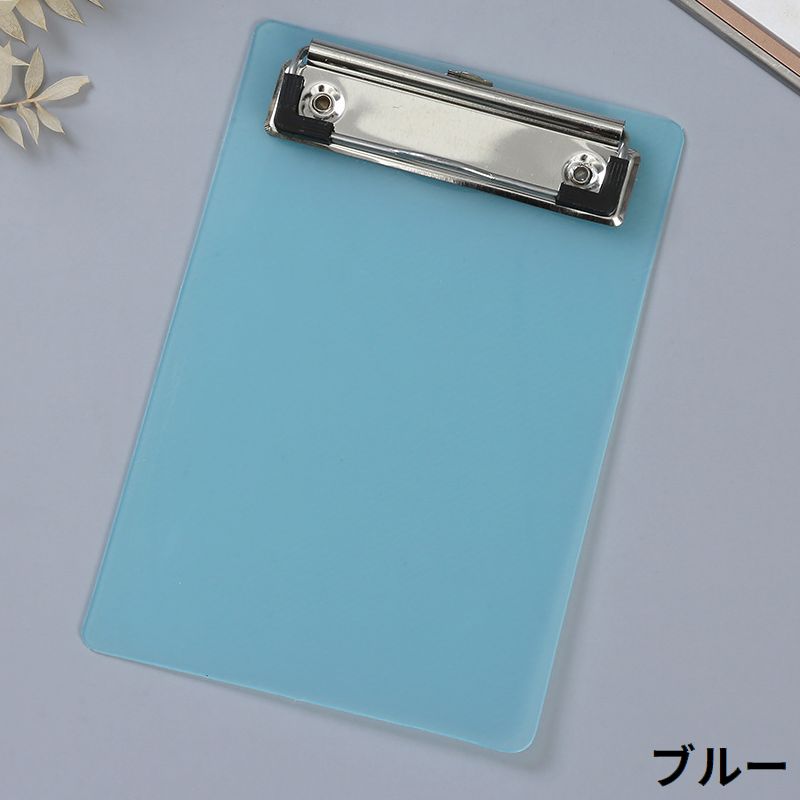 クリップボード バインダー クリップファイル A6 縦型 半透明 商品画像3