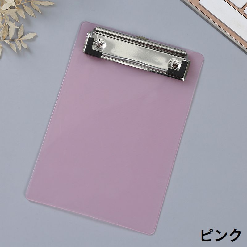 クリップボード バインダー クリップファイル A6 縦型 半透明 商品画像4