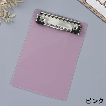 クリップボード バインダー クリップファイル A6 縦型 半透明 商品画像4