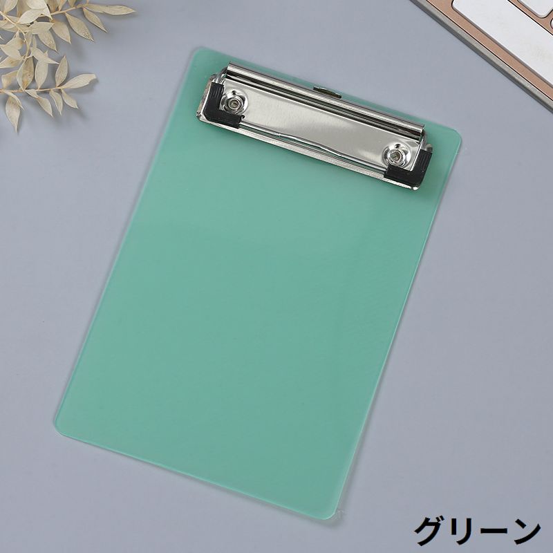 クリップボード バインダー クリップファイル A6 縦型 半透明 商品画像5