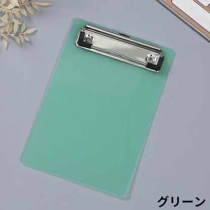 クリップボード バインダー クリップファイル A6 縦型 半透明 商品画像5