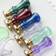 シーリングスタンプ用ハンドル 手芸 文房具 クリア ラメ シンプル かわいい