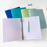 リングファイル 同色2枚セット ファイルケース ルーズリーフバインダー A4 8穴 シンプル 事務用品 文房具 書類 整理 整頓 資料 オフィス 仕事 学校 授業 ビジネス